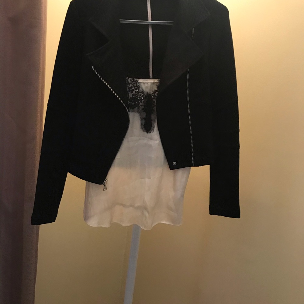 Bundle Black Blazer/Jacket  & White Silky Top